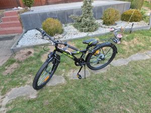 HILAND Rocket 20 Zoll Kinderfahrrad Mountainbike Kinder MTB für Jungen und Mädchen mit Shimano 6 Gang Schaltung Licht Gepäckträger, Weiß Kunden-Foto 5