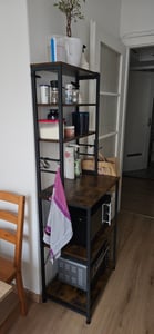 VASAGLE Küchenregal, Standregal, 40 x 80 x 167 cm, eichenfarben-weiß Kunden-Foto 22