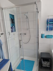 Duschkabinen 90x90X185cm Schiebetür Eckeinstieg 5mm ESG Sicherheitsglas Duschabtrennung eckdusche Kunden-Foto 3