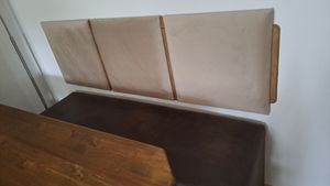 Muralo Polsterpaneel WANDKISSEN Wandpolster Bettkopfteil Wandpaneel Beige 50 cm x 50 cm Kunden-Foto 1