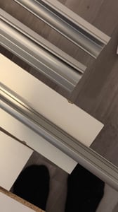 Schwebetürenschrank Kleiderschrank Schrank 203cm Weiß/Weiß mit Spiegeln und Zierleisten Pola 38 Kunden-Foto 2