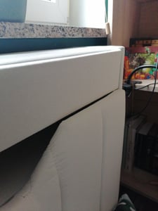 Łóżko tapicerowane Flieks 90x200cm z funkcją ładowania (USB i Type-C), łóżko pojedyncze młodzieżowe z Led, łóżko z pojemnikiem na pościel, lniane, beżowe Zdjęcie produktu od klienta nr 6