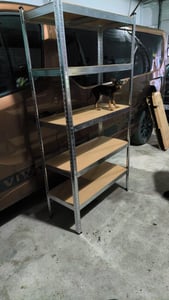 Aga Steckregal, Werkstattregal,Schwerlastregal, Lagerregal, Metallregal 180x90x40 cm, 5 Böden, raglast gesamt 875 kg Kunden-Foto 3