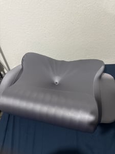 Nackenstützkissen Memory Foam, ergonomisch, kühlender Bezug, Grau, 62 x 35 cm Kunden-Foto 1