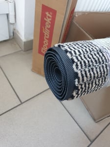 Tappeto antipolvere SKY ocra-nero 90x150 cm Foto del cliente 5