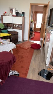 Paco Home Waschbarer Teppich Wohnzimmer Kurzflor Einfarbiger Moderner Stil Weich 200 cm quadrat Kunden-Foto 3