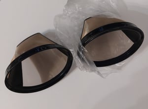 2 Stück goldene Kaffeefilter aus Edelstahl 304, 10 cm, 100 Mesh, dauerhaft wiederverwendbar, rostfrei und korrosionsbeständig, für Kaffeemaschinen, Küche, Büro, Café und Bäckerei Kunden-Foto 1
