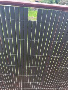 LZQ 80x400cm Sichtschutzmatte PVC Bambus Sichtschutz Garten Sichtschutzzaun Balkon Zaun Windschutz Balkonverkleidung, Anthrazit Kunden-Foto 1