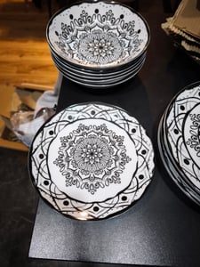 Set di stoviglie Excelsa 18 pezzi in porcellana colorata Boheme Noir Foto del cliente 1