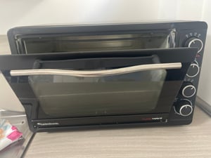 TurboTronic Minibackofen – EV45 – 38-L-Tischbackofen mit Umluft, Ober-/Unterhitze, Drehspieß, 2000 W, Innenbeleuchtung, Edelstahl, 2 Backbleche und Gitterrost Kunden-Foto 4