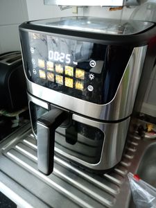 Heißluftfritteuse 6.5L, Friteuse Heissluft 1800 W, Heissluftfriteuse 10 Programmen, Warmhalten, für 6-10 Personen, Air Fryer, Airfryer, Retoo Kunden-Foto 2