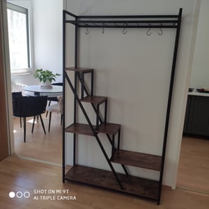 Tribesigns stojan na kvety, 7-úrovňový veľký stojan na rastliny s 5 S-hákmi, 180 cm vysoký stojan na rastliny priemyselný drevený stojan na kvety na vnútorné použitie Fotografia od zákazníka č. 1