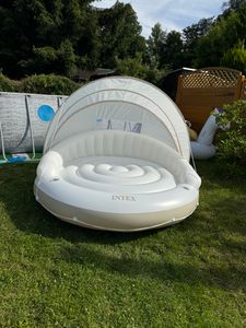 INTEX 58292EU - Badeinsel - Canopy Island (199x150cm) mit abnehmbarem Sonnenschutz, 2 Getränkehalter Kunden-Foto 2