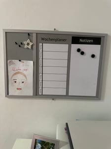 Zeller 11553 Whiteboard-Pinnwand 60,0 x 40,0 cm Kork grau Foto del cliente 1