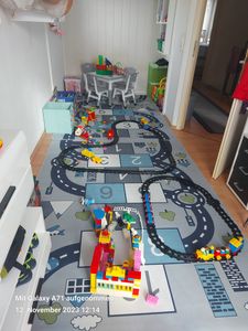 Kinderkleed voor kinderkamer, speelkleed met springkussens en wegen, grijs, afmetingen 120x160 cm Klantenfoto 1