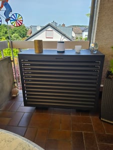 DECOCLIM Boîtier de protection en aluminium RAL7016 taille L, dimensions intérieures : H 950 x W 1100 x D 550-700 mm (profondeur adaptable) Photo du client 1
