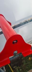 PRAMAR Radstopper rot VDI 2700 Radsicherung verstellbar für Abschleppwagen Kunden-Foto 1