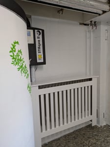 ECD Germany Heizkörperverkleidung Landhausstil 78x19x82 cm, Weiß, aus MDF lackiert, Heizungsverkleidung für Schlafzimmer Wohnzimmer Kunden-Foto 1