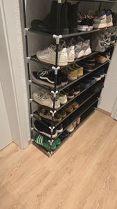 Schuhregal  Schuhablage 10 Böden - Metall schwarz für 50 Paare Schuhe Kunden-Foto 3