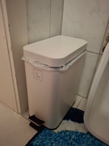 SVITA TM2X24 Treteimer 48 Liter Abfalleimer Inneneimer Trennsystem Taupe Kunden-Foto 2