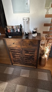 VASAGLE Sideboard Kommode, 70 x 30 x 80 cm, mit Schublade, mit Schiebetür Kunden-Foto 1