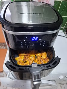 Aigostar - 7L intelligente Heißluftfritteuse, Friteuse Heissluft 1900 W Heissluftfriteuse, 7 Programmen, Warmhalten, 20 Rezepte Kunden-Foto 3