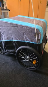 vidaXL Fietsaanhanger, zwart en blauw, 45 kg, staal Klantenfoto 1