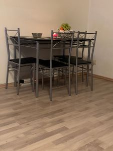 CASARIA® Gruppo di Sedute Paul  Set 5 Pezzi Tavolo da Pranzo con 4 Sedie Set di Mobili per Sala Cucina Soggiorno Salotto Set da Pranzo Tavoli Sedia Foto del cliente 1