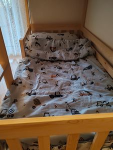 Masseno Etagenbett LUCIA 80x190 cm mit Schublade, Rausfallschutz, Kinderbett mit Leiter für Mädchen und Jungs, Stockbett 2 Kinder, Holz, Weiß Kunden-Foto 5