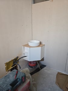Eckwaschtisch-Set + weißes Waschbecken SORRENTO Kunden-Foto 1