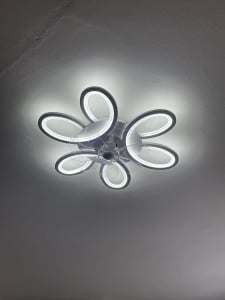 ventilatore da soffitto da 65 cm con illuminazione e telecomando app, lampada intelligente da 36w con ventilatore, vento a 6 livelli, colore della luce dimmerabile, camera da letto sala da pranzo Foto del cliente 9