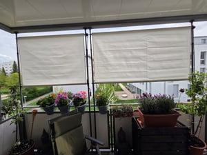 Juskys Senkrechtmarkise Barbados 200x310 cm - Sonnenschutz, Sichtschutz, ausziehbar - Grau Kunden-Foto 1