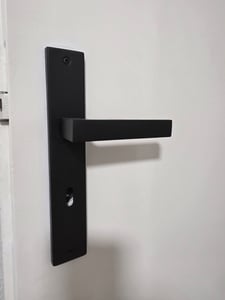 Schwarz Türbeschlag CUBE BB-Langschildgarnitur für Zimmertüren Türbeschlag; Türgriff; Türklinke Kunden-Foto 3