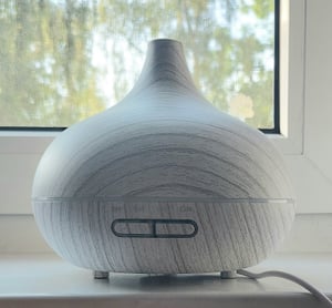 Luftbefeuchter, Diffuser, Aroma, Ultraschall-Vergeber, Diffusor, 7 Farben Wechsel, 500ml Wassertank, für Schlafzimmer, Büro, Yoga, Spa,Fernbedienung Kunden-Foto 2