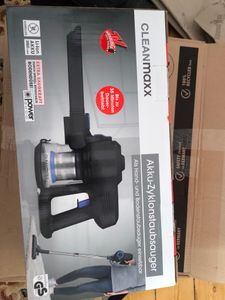 CLEANmaxx Akku-Zyklon-Staubsauger beutellos extra stark Li-Ion Akku 2-in-1 Handstaubsauger rotierende Power-Rotation Düse 2-Kammer-Filtersystem Kunden-Foto 1