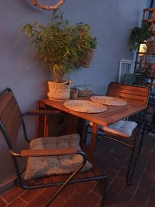 Massivholz Gartentisch rechteckig, klappbar - Eukalyptus(eckig) Kunden-Foto 2