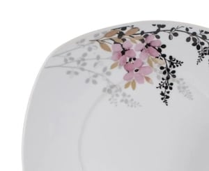 PRIMA DECO Tafelservice für 6 Personen Azalia 18-teiliges quadratisches Tellerset Kunden-Foto 5