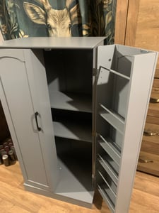 COSTWAY Armoire de cuisine de 120,5 cm de haut, armoire buffet indépendante, sideboard avec 2 portes et protection anti-basculement, armoire à provisions moderne Blanc Photo du client 1