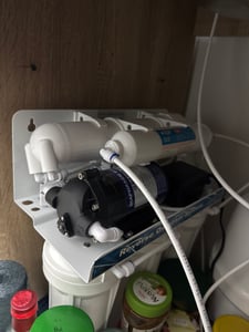 Naturewater osmosi inversa a 5 stadi 180 litri/giorno con pompa di rilancio e valvola manuale, sistema di osmosi inversa per acqua potabile pulita Foto del cliente 1