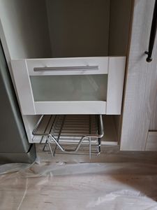 EINFEBEN 2x 40cm Küchenschublade Schubladen Drahtkorb TeleskopSchublade Ablagen Schrankauszug Kunden-Foto 1