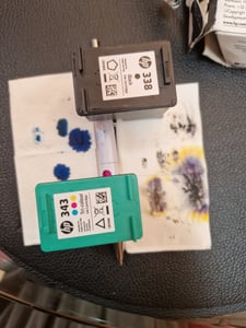 Tintenpatrone HP SA342AE 56 + 57 schwarz + Farbe Kunden-Foto 2