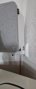 2x Wandhalter für Lautsprecher Boxen Halter Wandhalterungen Halterung Regalboxen weiss Kunden-Foto 1