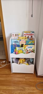 Étagère à livres pour enfants COSTWAY, modèle Montessori à 3 niveaux, en bois, avec tiroir. Étagère de rangement avec bordure, idéale pour les chambres d'enfants et les salles de classe Photo du client 1