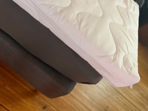 Bettmacher SomniCore 7cm Topper 200x200 cm fest mit 7-Zonen-Wellenkern, abnehmbarer Bezug, 60° waschbar Kunden-Foto 1