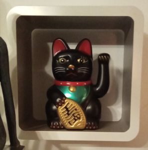 Glückskatze - Maneki-neko - Winkekatze - 40 cm - gold Kunden-Foto 2