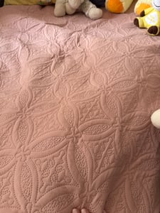 Tagesdecke 170x220cm Bett Sofaüberwurf Ornamente Bettüberwurf Couch Überwurf Steppdecke Tagesdecken Bett Sofa Überwurf Throw Blanket Decke - Altrosa Kunden-Foto 1