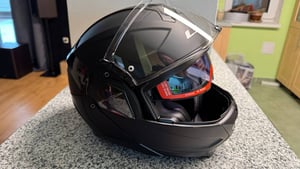 LS2 FF910 Casco ribaltabile Advant II, nero opaco, L (59/60) Foto del cliente 3