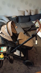Daliya® NEOMOVE 2in1: passeggino, navicella e seggiolino sportivo tutto in uno, passeggino leggero, telaio in alluminio, passeggino da viaggio, passeggino combinato con ampio cestino portaoggetti Foto del cliente 1
