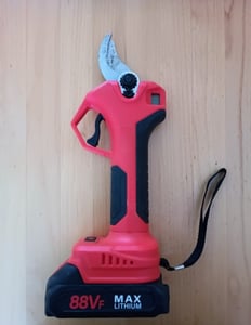 Akku Astschere Elektrische Gartenschere,0-40 mm Schnittdurchmesser,Fortschrittliche Digitalanzeige,mit 2 Batterie, 21V  Baumschere,Blau Kunden-Foto 2