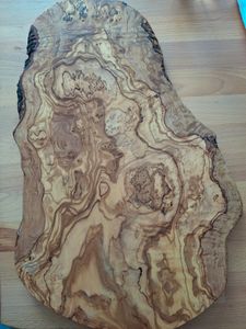 Brotzeitbrett aus Olivenholz im Naturschnitt 65 cm Kunden-Foto 1